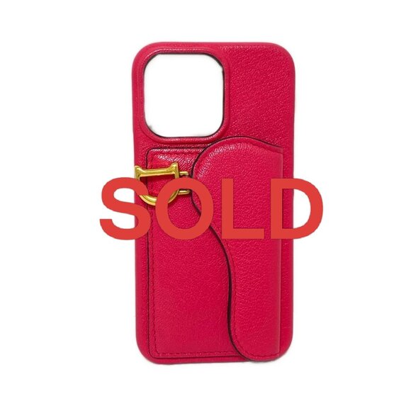 DIOR/ChristianDior Saddle - Pink Leather Accessory Case 156-042225 - Picture 1 of 6